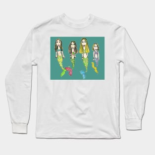 My Girls as Mermaids - Drawn by Tane (8) Long Sleeve T-Shirt